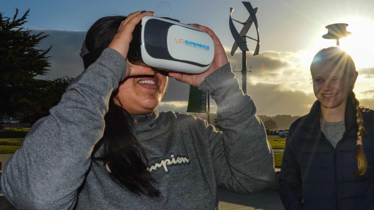 YAC members try virtual reality in the outdoors YAC members try virtual reality in the outdoors