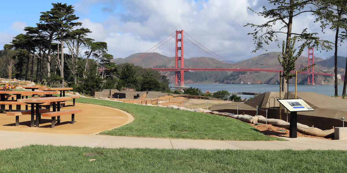 Battery Bluff Park in the Presidio.