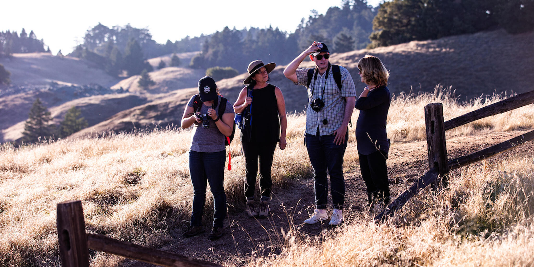 Friends taking photos at Rock Spring