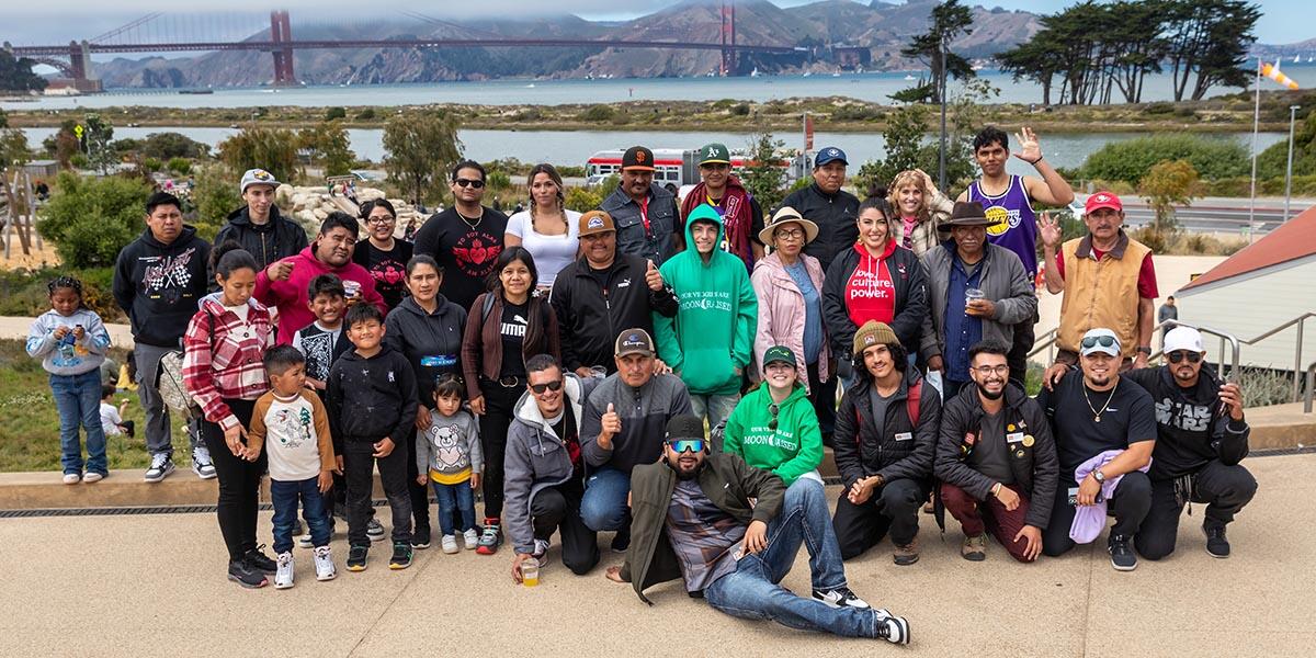 Participants from ALAS (Ayundando Latinos A Soñar) enjoying the "Raíces en la Bahía/Rooted in the Bay" event for farmworkers and their families in September 2024. Activities included crabbing, hiking, and beachside recreation.