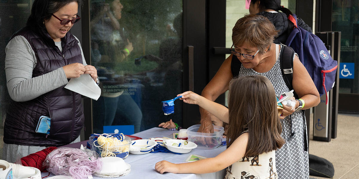 Arts and crafts table at Access to Adventure Day.