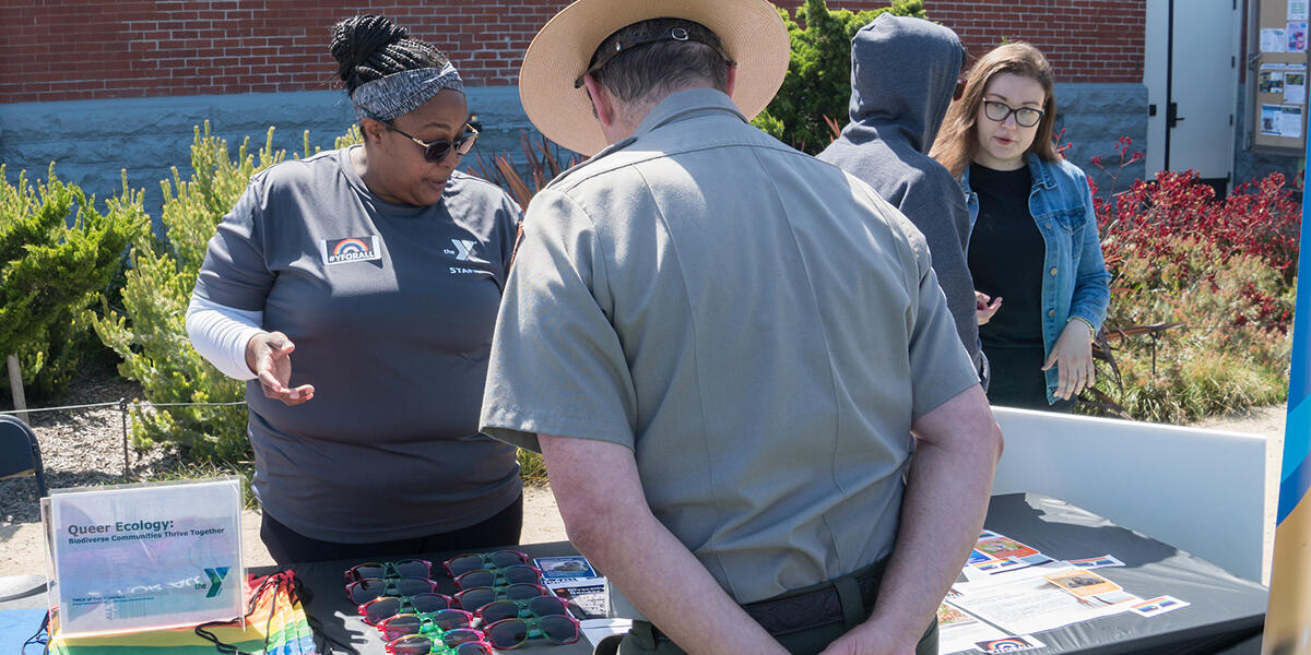 Presidio Community YMCA staff at the Pride in the Presidio event on Saturday, June 1, 2024.