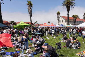 Photo of crowd at the Parks4All: Brewfest in 2023.