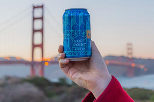 Golden Gate Bridge with Fort Point Beer from Trail Mixer