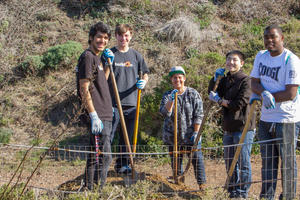 Teens Volunteering with Stewardship Trails Program