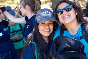 Smiling youth participants during the centennial Packing the Parks event