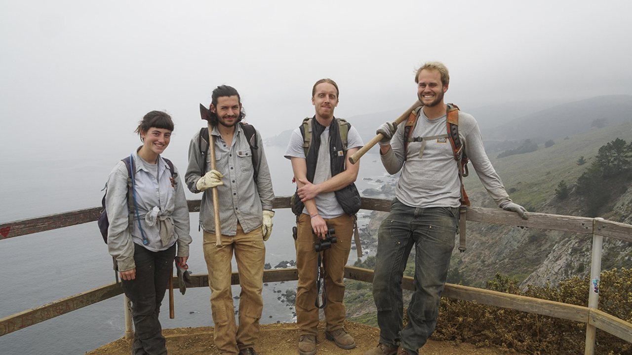 NPS Redwood Creek Vegetation Crew at Muir Beach overlook. NPS Redwood Creek Vegetation Crew at Muir Beach overlook.