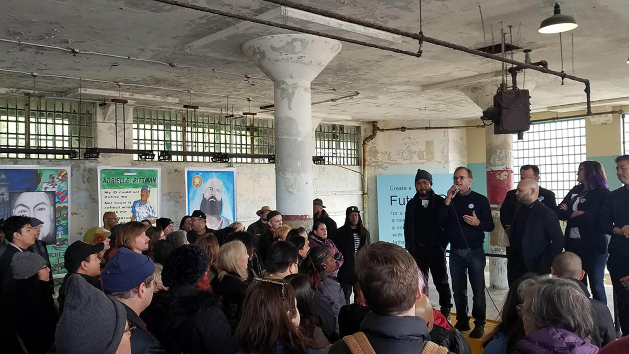 Future IDs project collaborators at the 'Day of Public Programs' at Alcatraz on Feb. 16, 2019. Future IDs project collaborators at the 'Day of Public Programs' at Alcatraz on Feb. 16, 2019.