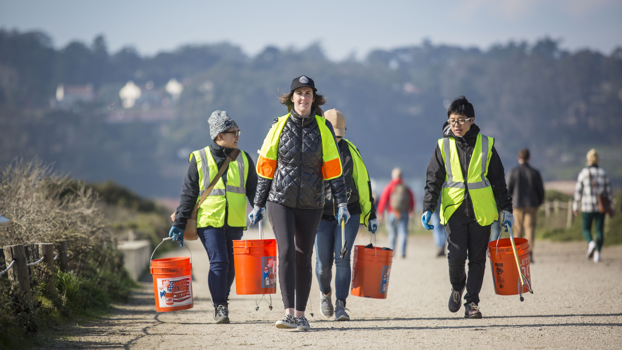 Volunteers steward Crissy Field Volunteers at Crissy Field