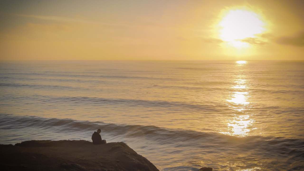 Meditation on the bluffs at Mori Point Meditation on the bluffs at Mori Point