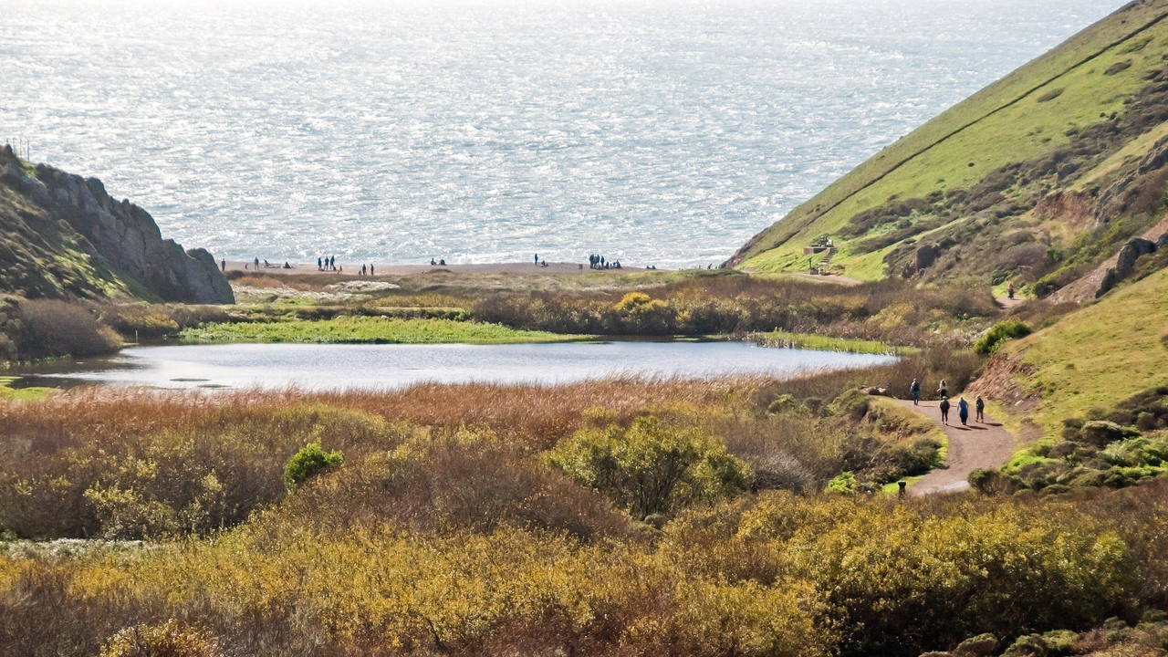 View over Tennessee Valley toward the beach and ocean View over Tennessee Valley toward the beach and ocean