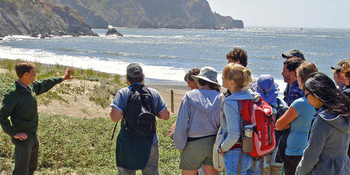 Park Academy Dune Ecology hike at Baker Beach