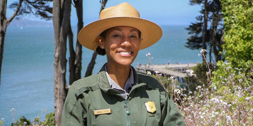 National Park Ranger Alanna Smith in the Presidio.