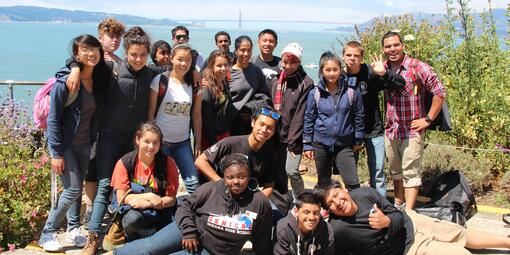 LINC program participants explore Alcatraz Island