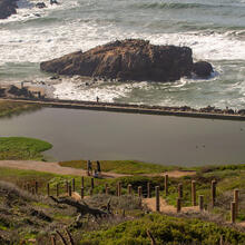 Stairway down to Sutro Baths 