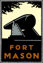 Fort Mason by Michael Schwab Schwab image of a cannon beneath trees
