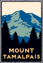 Schwab image of Mount Tamalpais rising above the trees